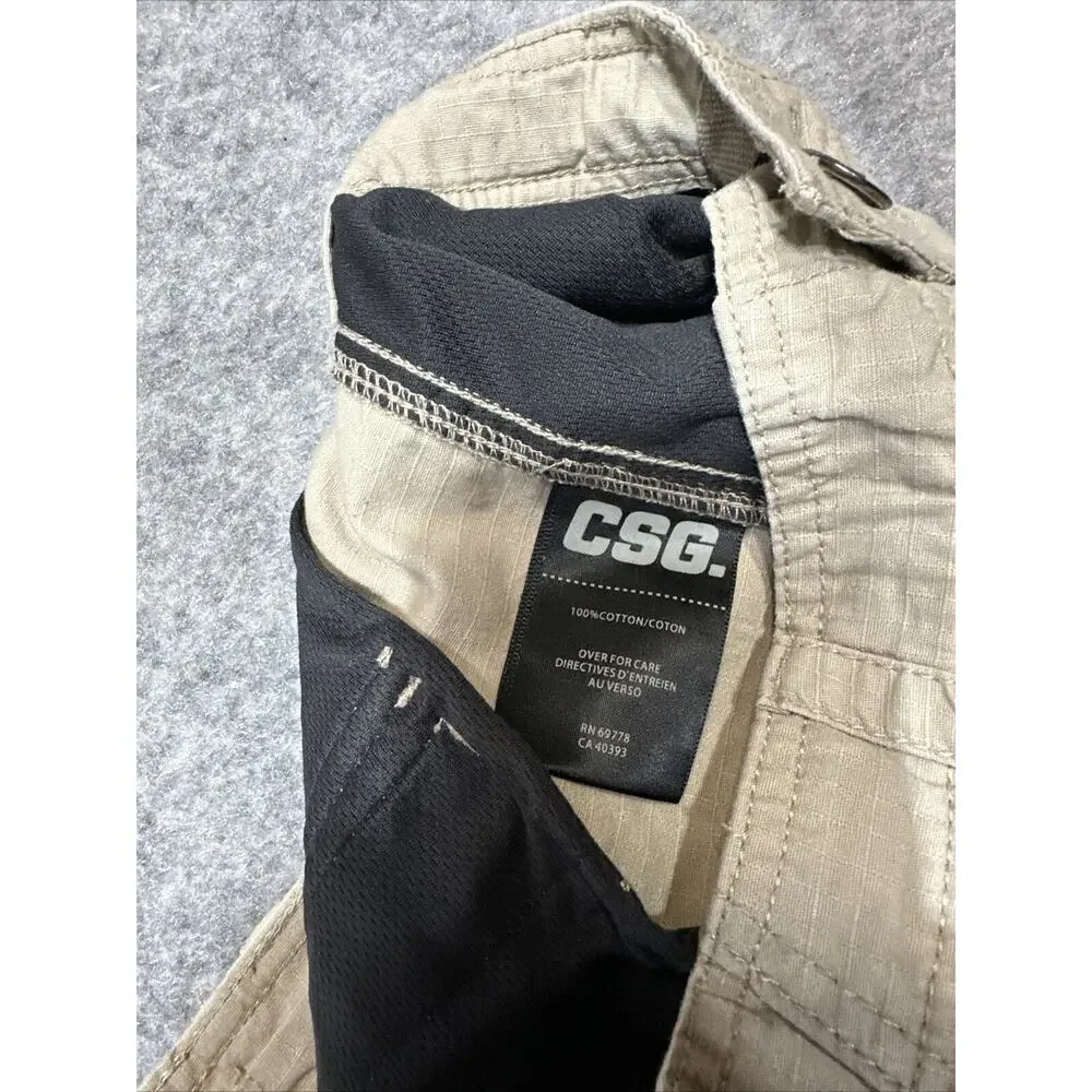 Champs Sports CSG Men's Cargo Shorts Size 30 Beige Cotton Shorts‎